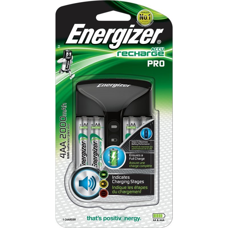 Nabíječka Energizer Pro + 4AA nabíjecí baterie Power Plus 2000mAh