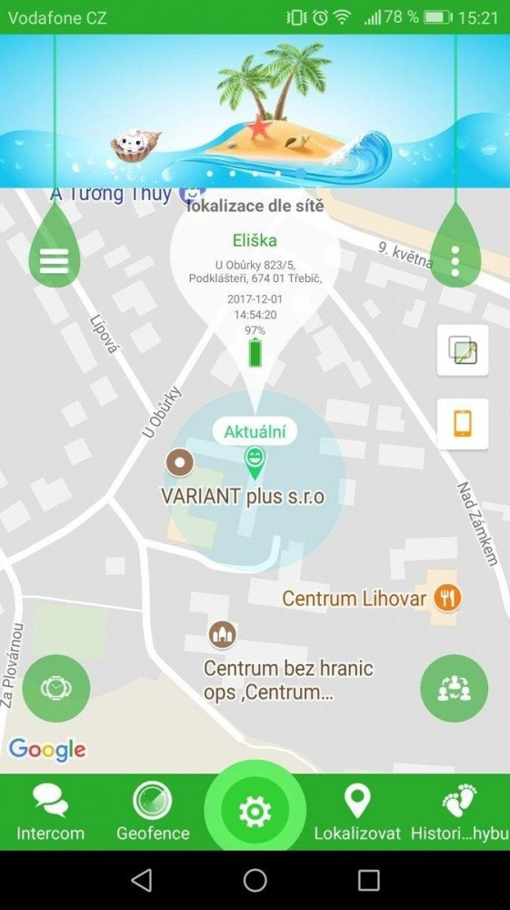 Aplikace SeTracker